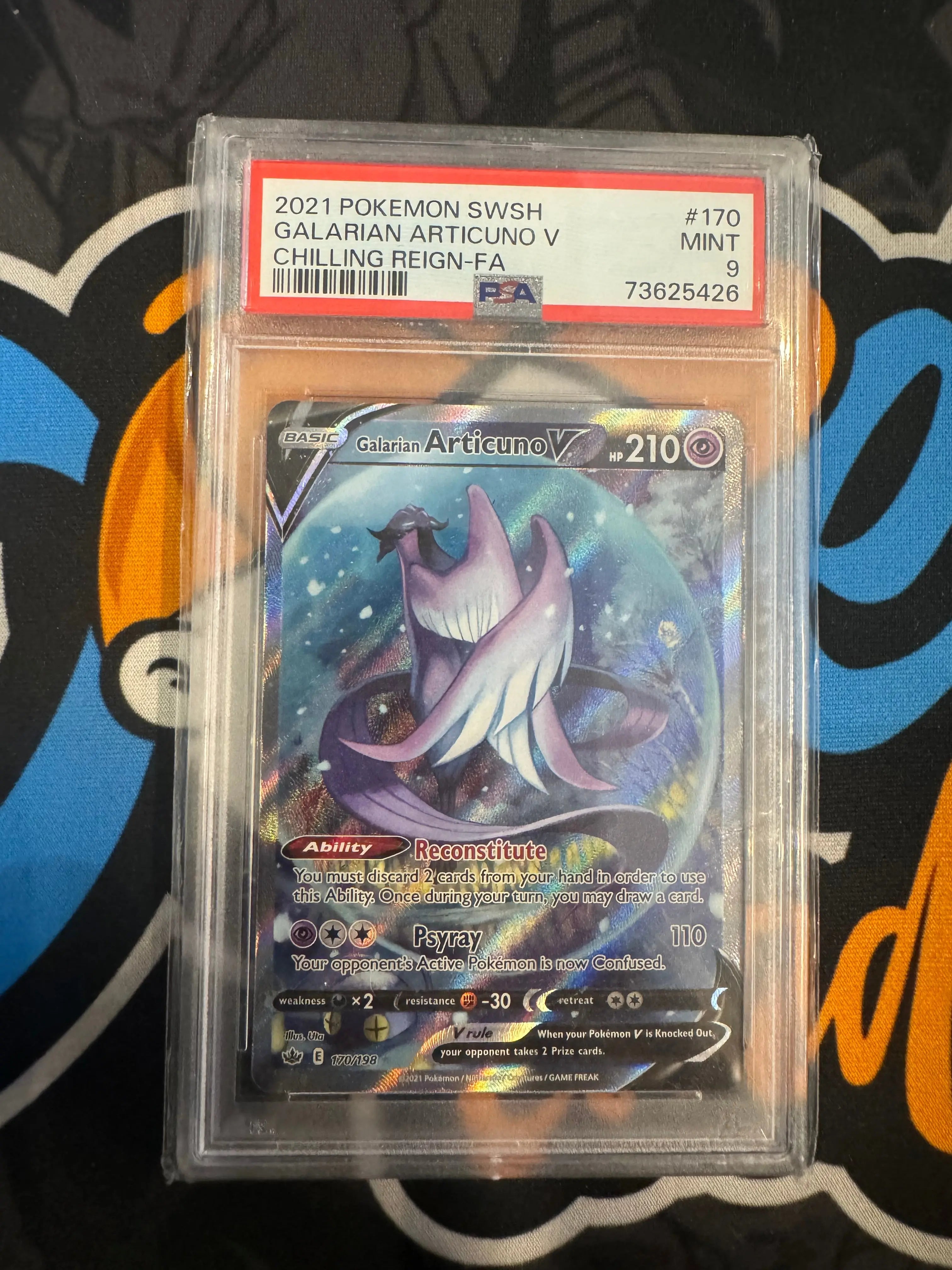 Psa 9 Pokemon chilling reign Galarian Articuno