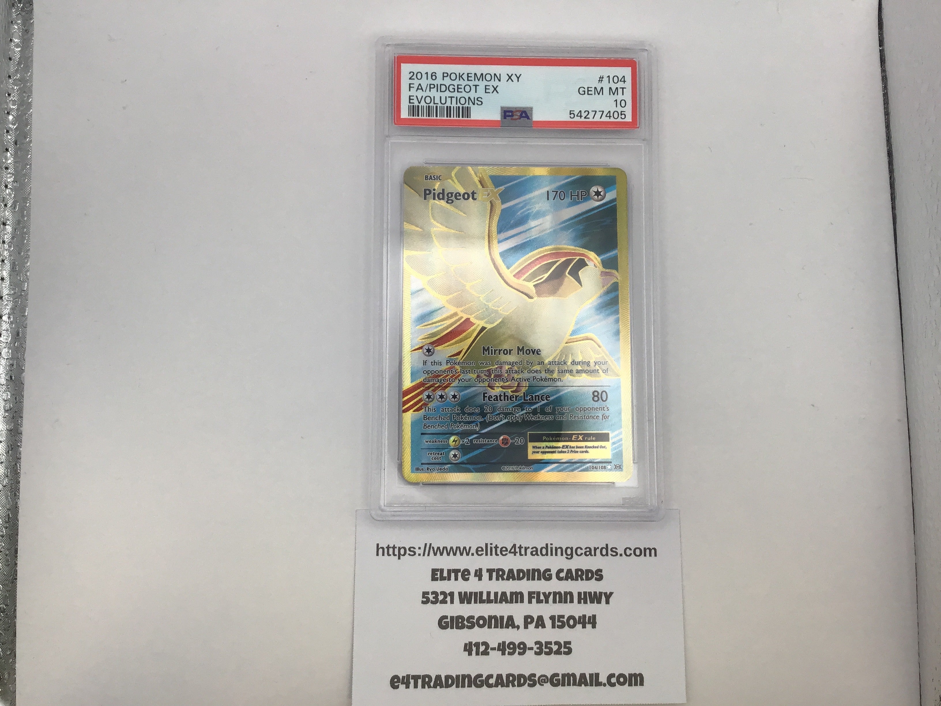 Pidgeot EX #104 Pokemon Evolutions (PSA 10)