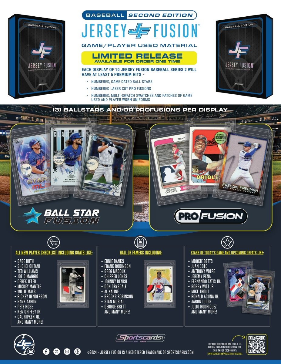 Jersey Fusion Baseball Edition Series 2 Case - (100) Sealed Jersey Fusion Boxes