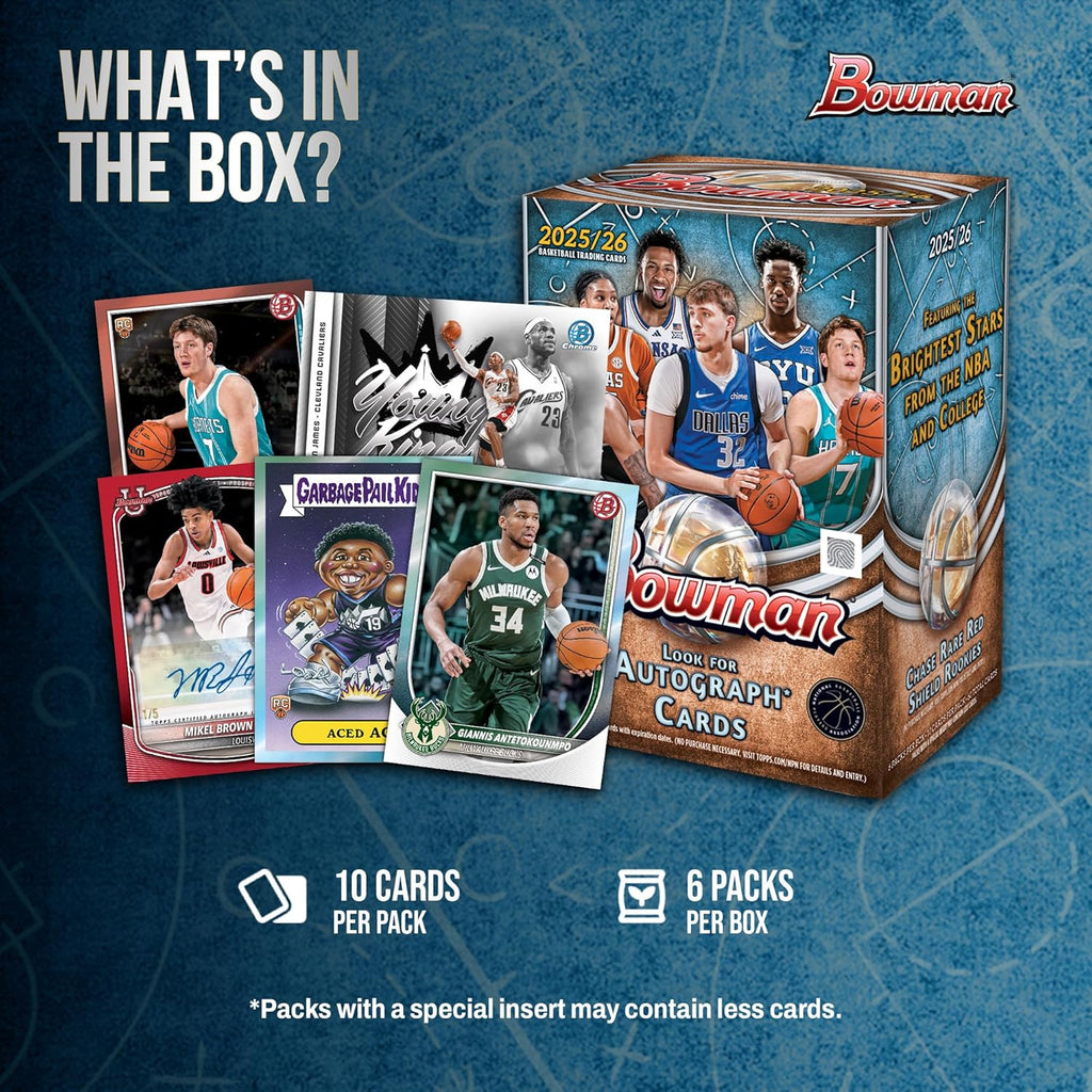 2025-26 Bowman Basketball - Mega Box (6 Packs)