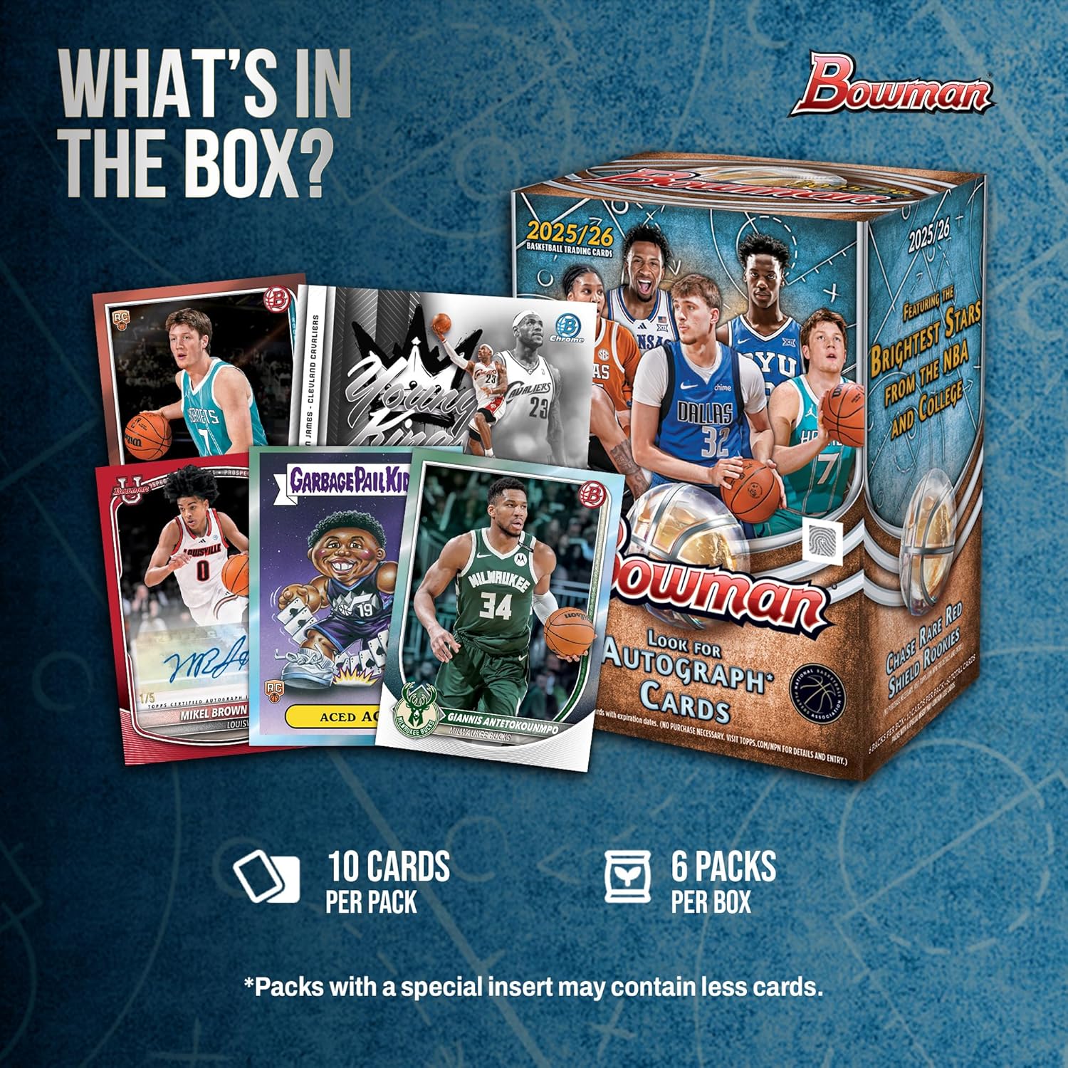 2025-26 Bowman Basketball - Mega Box (6 Packs)