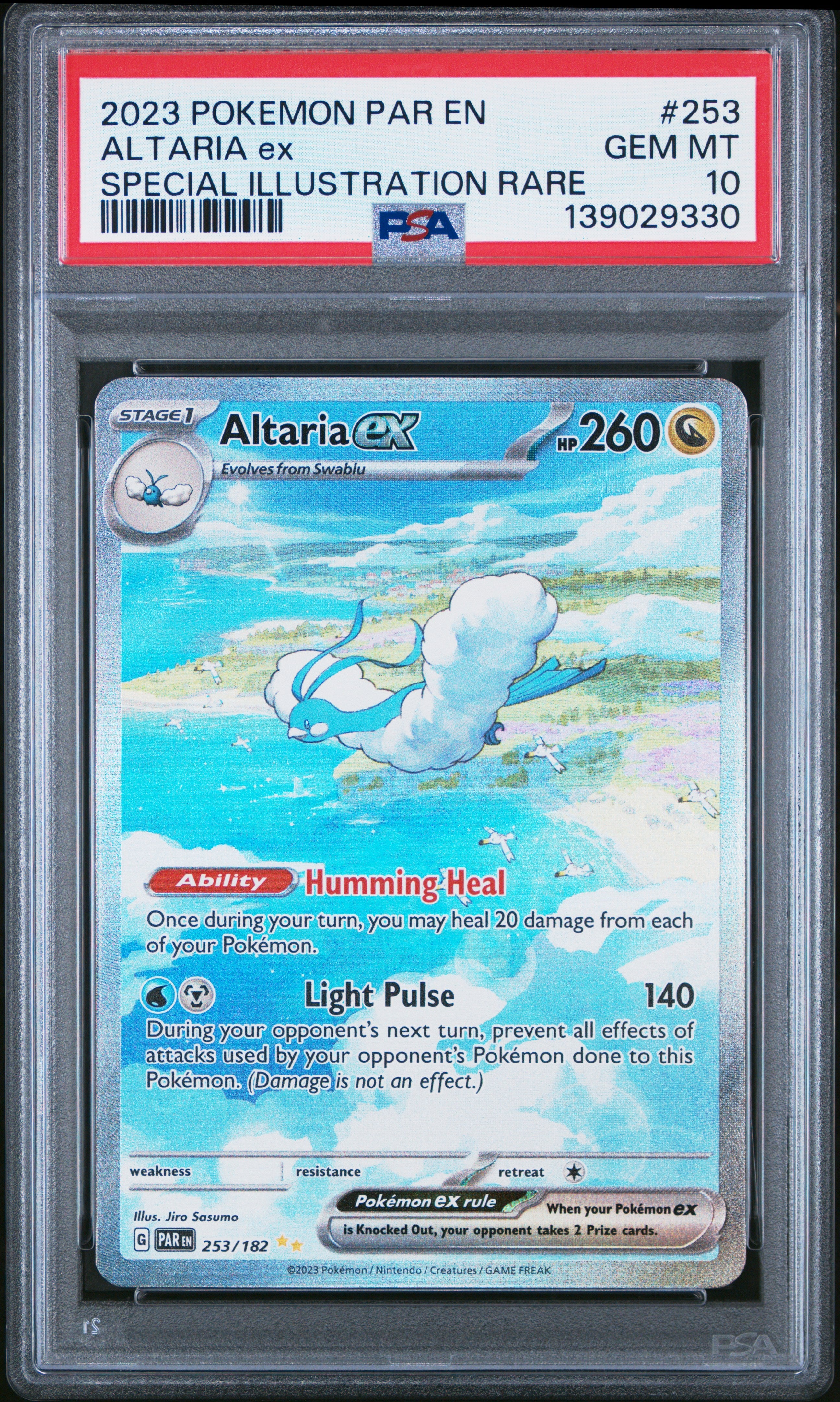 ALTARIA ex SPECIAL ILLUSTRATION RARE 2023 POKEMON PAR EN-PARADOX RIFT PSA GEM MT 10
