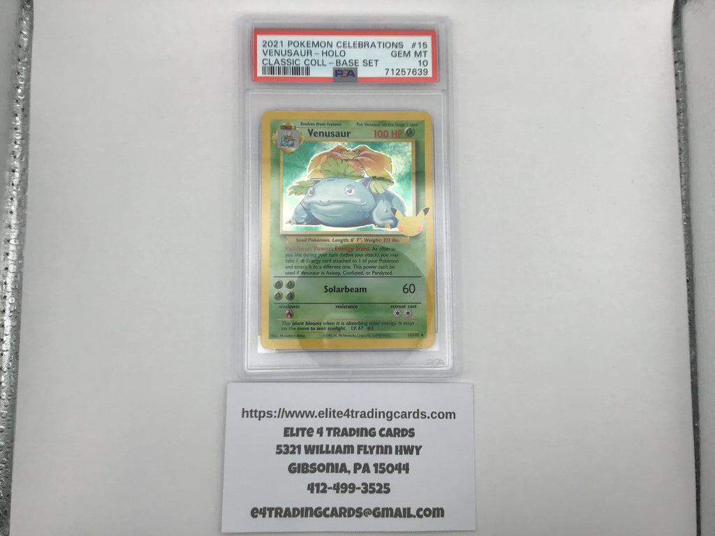 Venusaur #15 Pokemon Celebrations (PSA 10)