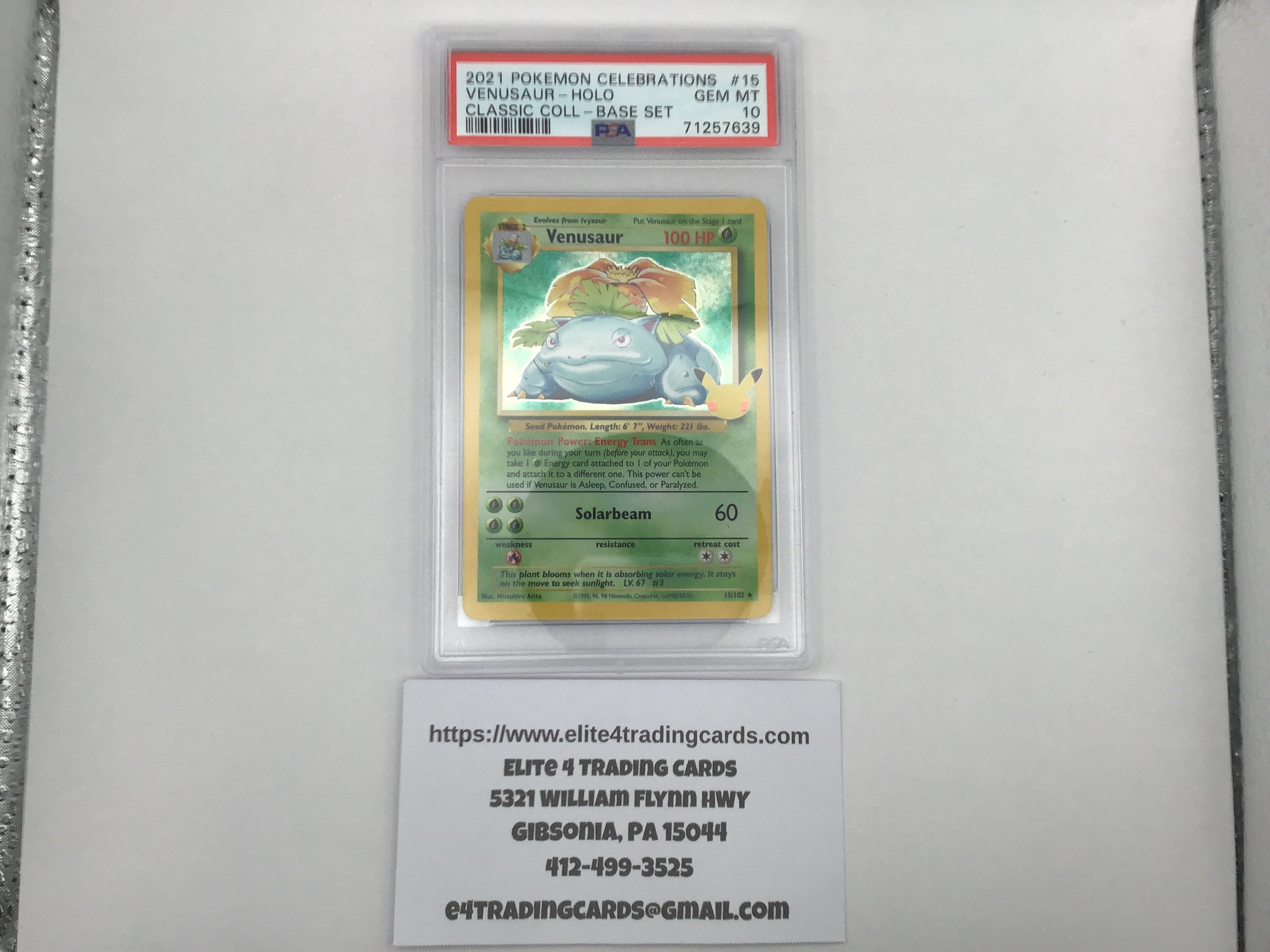 Venusaur #15 Pokemon Celebrations (PSA 10)