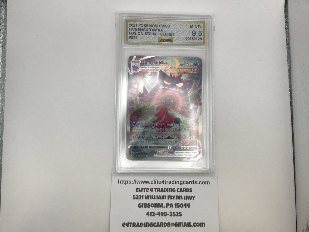 Gengar VMAX #271 Pokemon Fusion Strike (AGS 9.5)