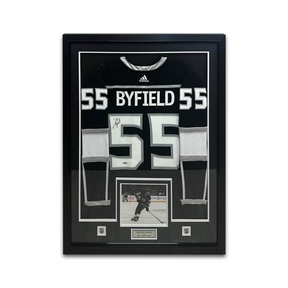Cadre Jersey De Hockey Autographié - Quinton Byfield