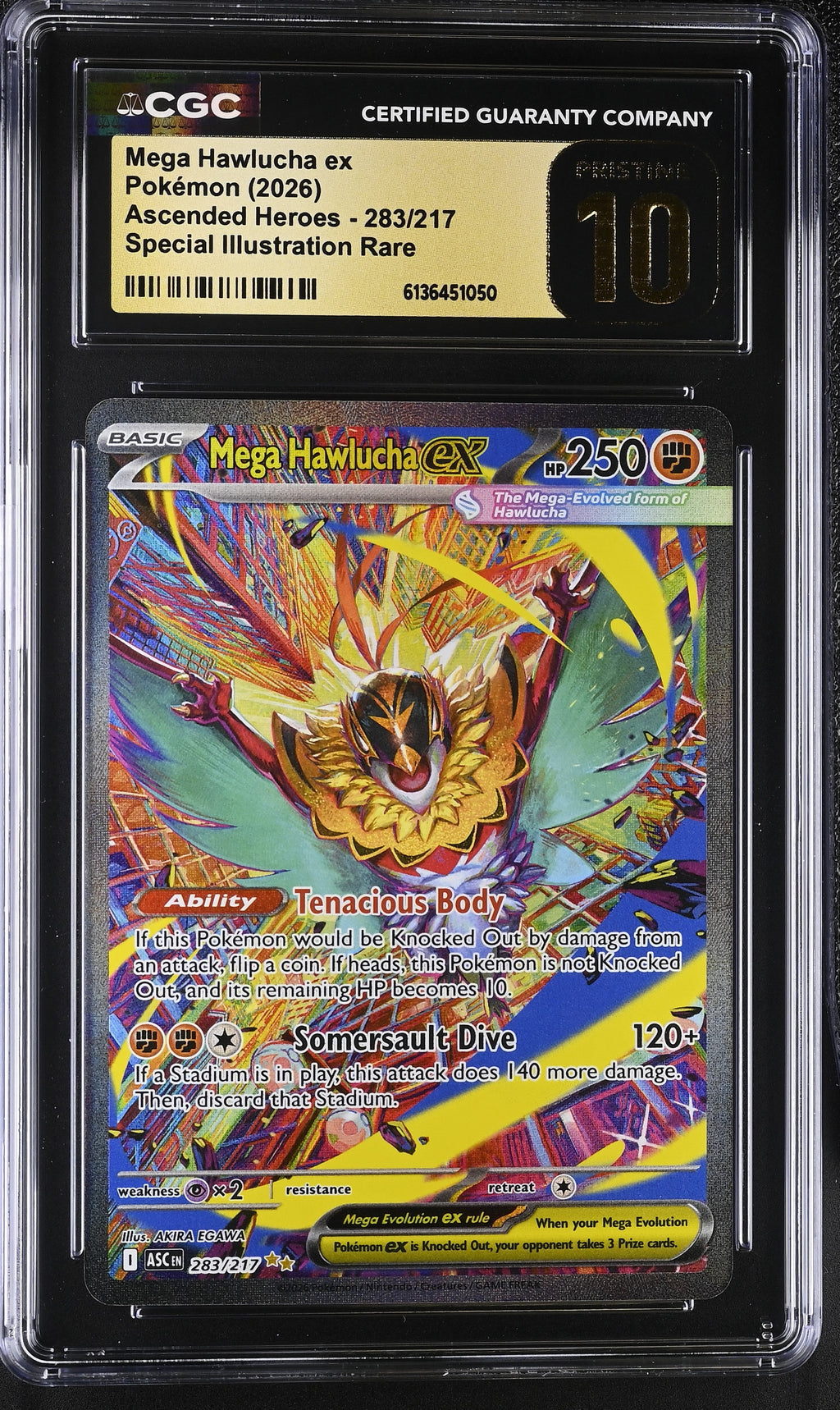 CGC PRISTINE 10 Mega Hawlucha ex(283/217) [Ascended Heroes] - 6136451050