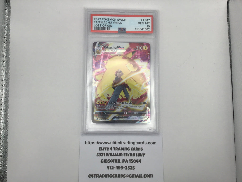 Pikachu VMAX #TG17 Pokemon Lost Origin (PSA 10)