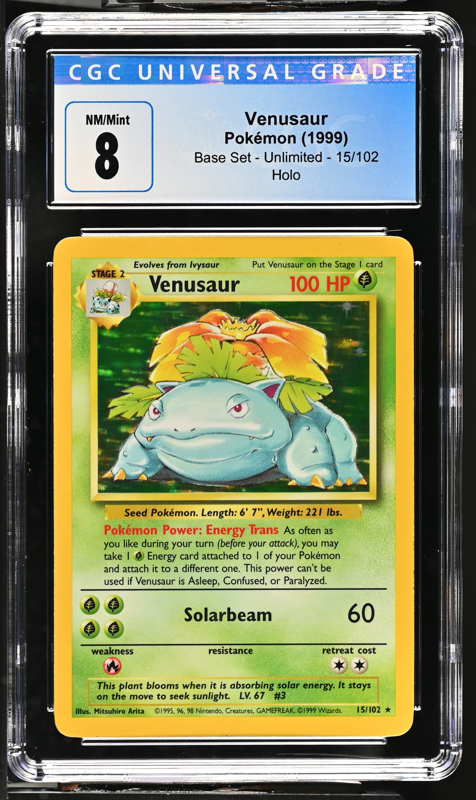 CGC 8 Venusaur(15/102) [Base Set] - 4217381018
