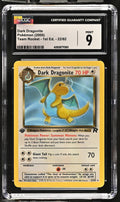 2000 Pokémon Team Rocket – 1. Edition Dunkles Dragoran 22/82 CGC 9