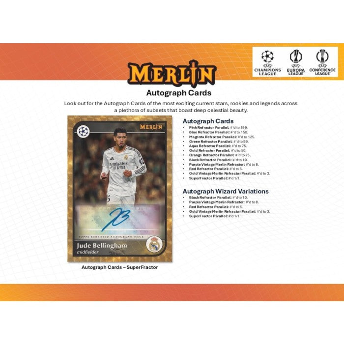 2024/25 Topps Chrome Merlin UEFA Club Competitions Soccer Hobby 12-Box Case