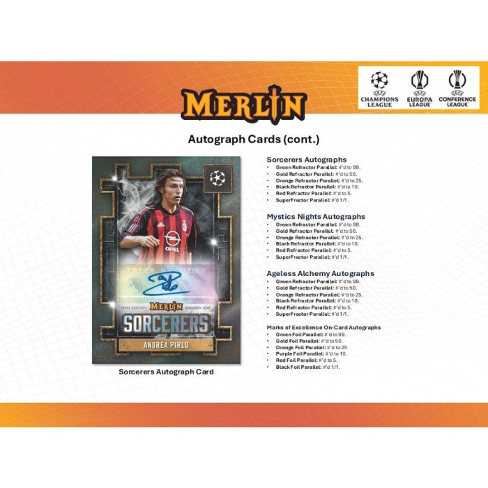2024/25 Topps Chrome Merlin UEFA Club Competitions Soccer Hobby 12-Box Case