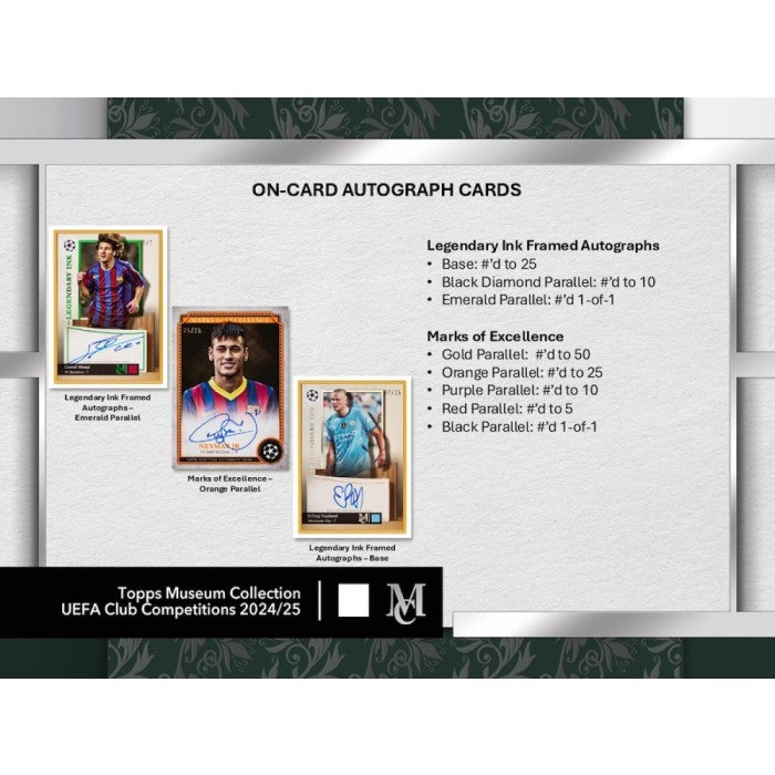 2024/25 Topps UEFA Club Competitions Museum Collection Soccer Hobby 8-Box Case