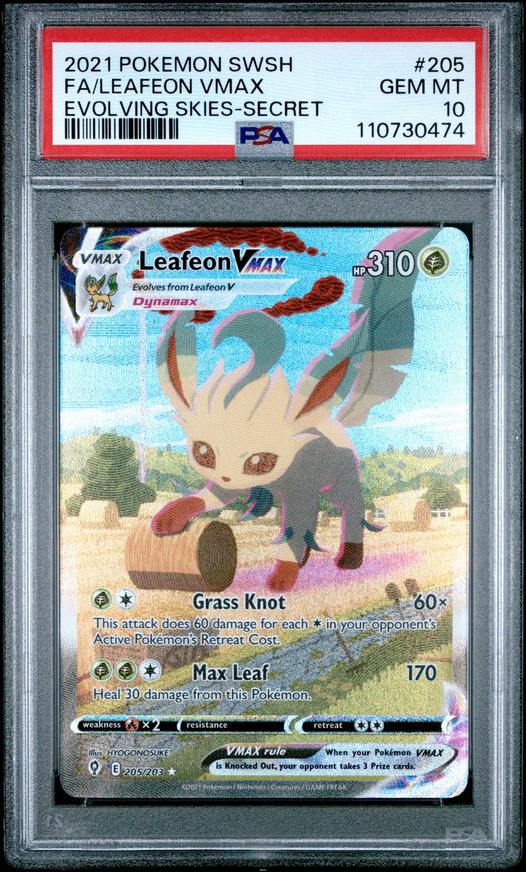 Leafeon VMAX Alt Art #205 PSA 10