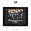 Conor McGregor & Floyd Mayweather "The Money Fight" Dual Autographed Framed Photo JSA/Beckett COA