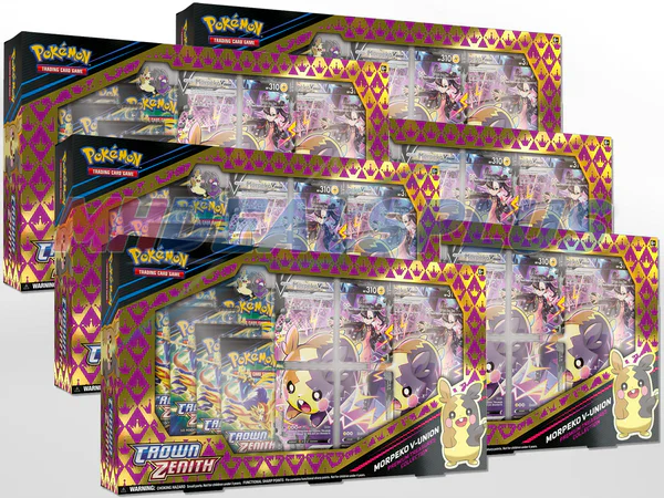 Pokémon TCG - Sword & Shield - Crown Zenith - Premium Treasures Collection Sealed Case of 6 - Morpeko V-UNION