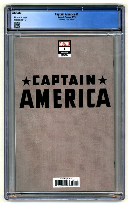 Captain America: #1 [Villalobos CGC 9.8 Virgin - 1:200] 2025