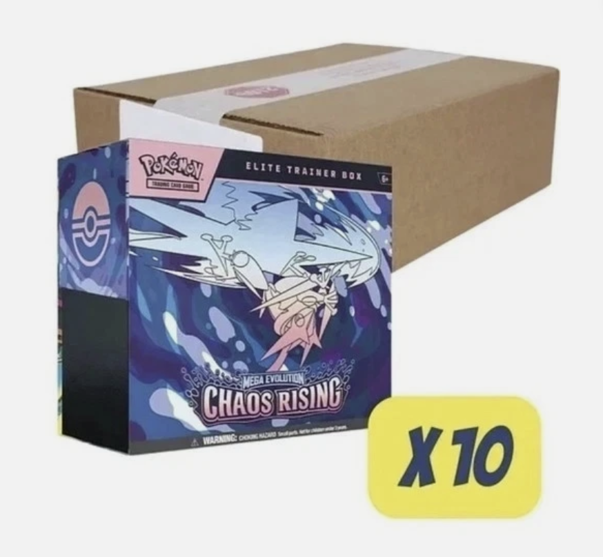 Pokémon - Mega Evolutions - Chaos Rising - Elite Trainer Box Sealed Case (10 Count)