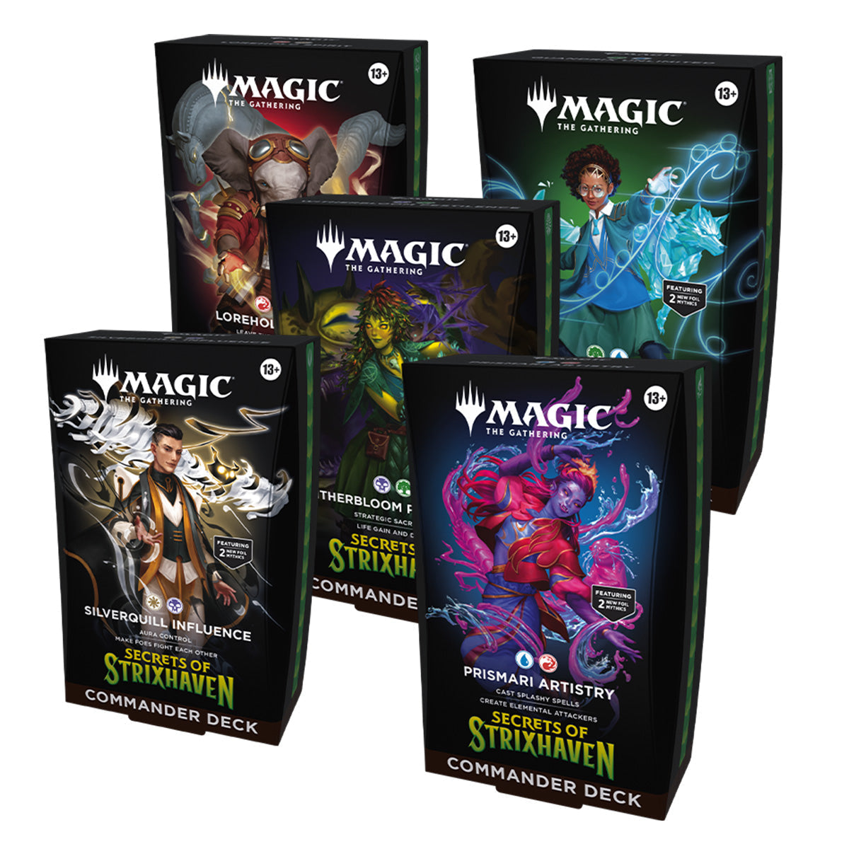 Magic the Gathering: Geheimnisse von Strixhaven: Commander-Decks (Alle fünf)