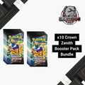 Pokemon Crown Zenith Loose Booster Pack - 10 Pack Lot