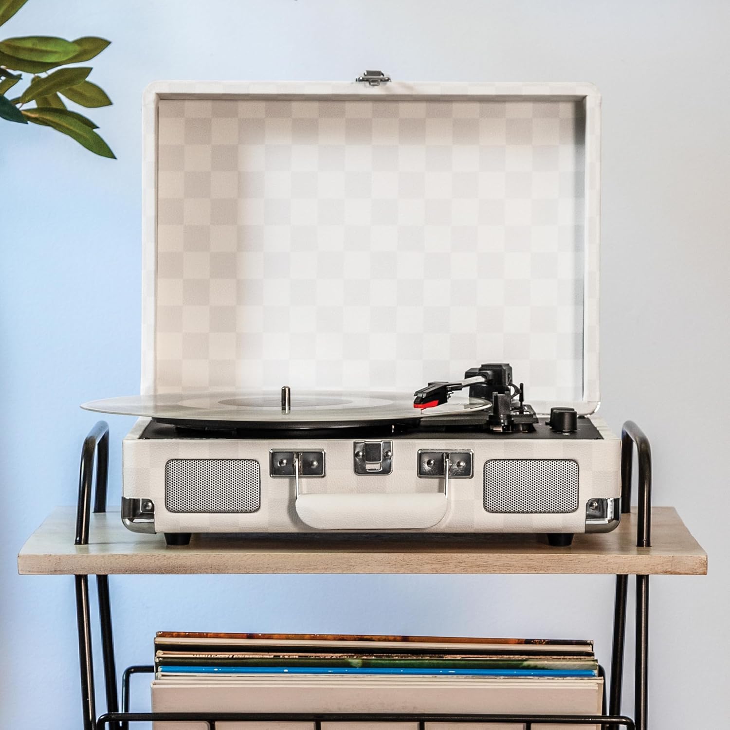 Crosley: Cruiser Plus Turntable - Almond Checkerboard - CR8005F-AC [Electronics]