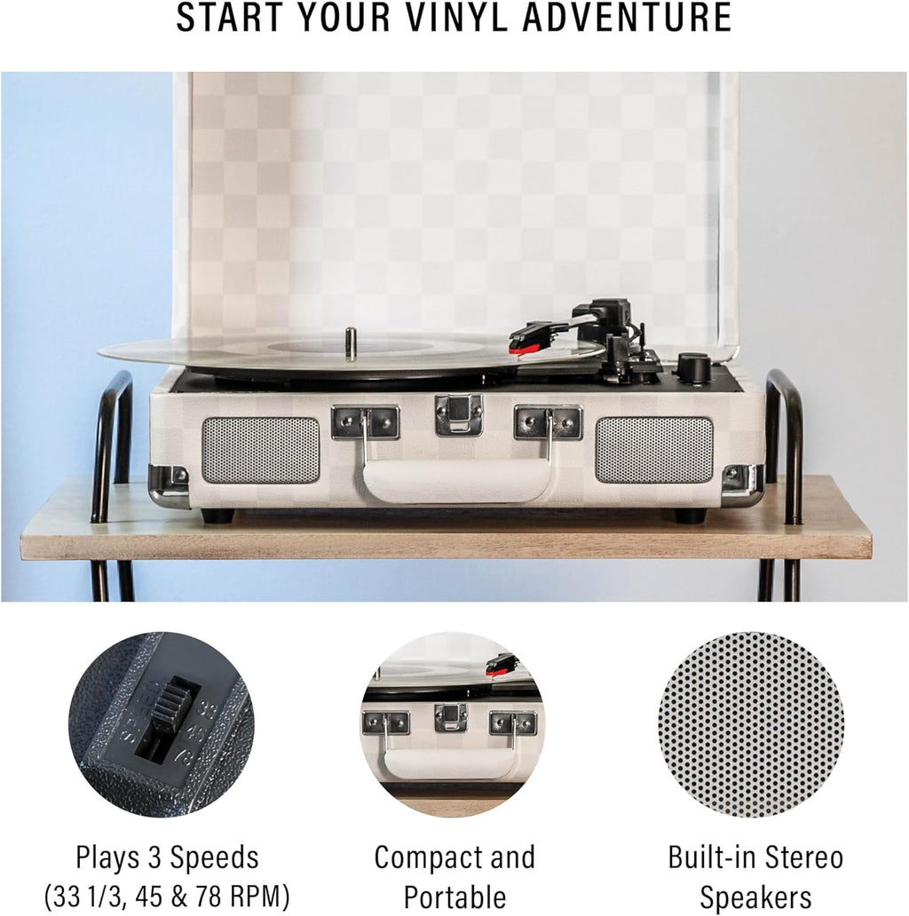 Crosley: Cruiser Plus Turntable - Almond Checkerboard - CR8005F-AC [Electronics]