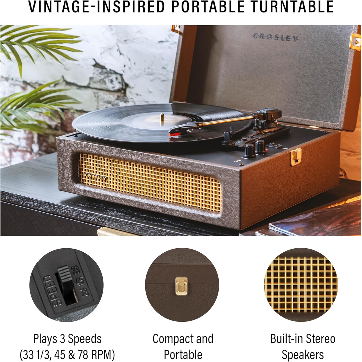 Crosley: Voyager Turntable - Cocoa - CR8017B-CO [Electronics]
