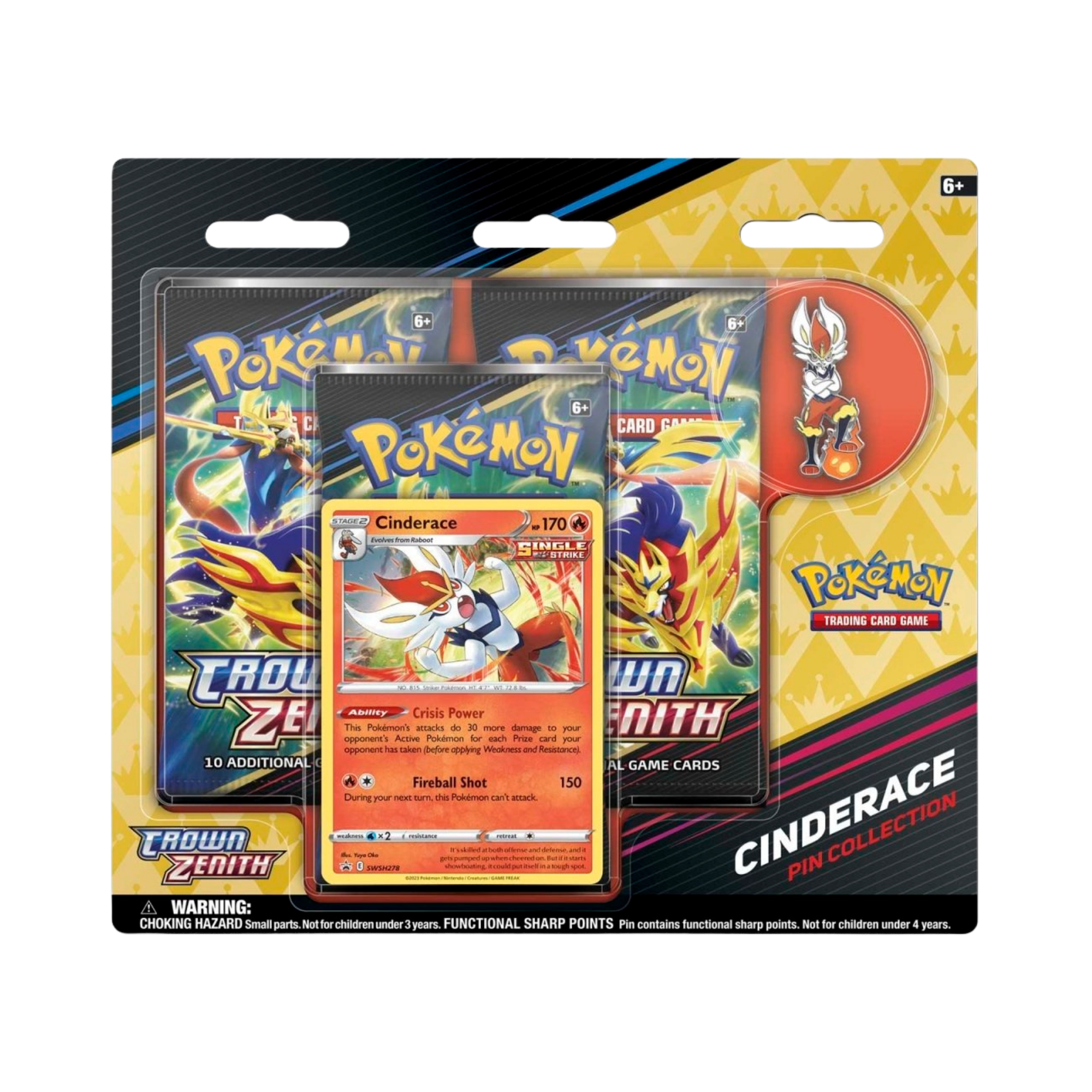 Crown Zenith Pin Collection [Cinderace]