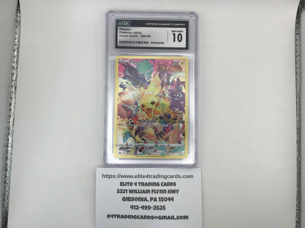 Pikachu #160 Pokemon Crown Zenith (CGC 10)