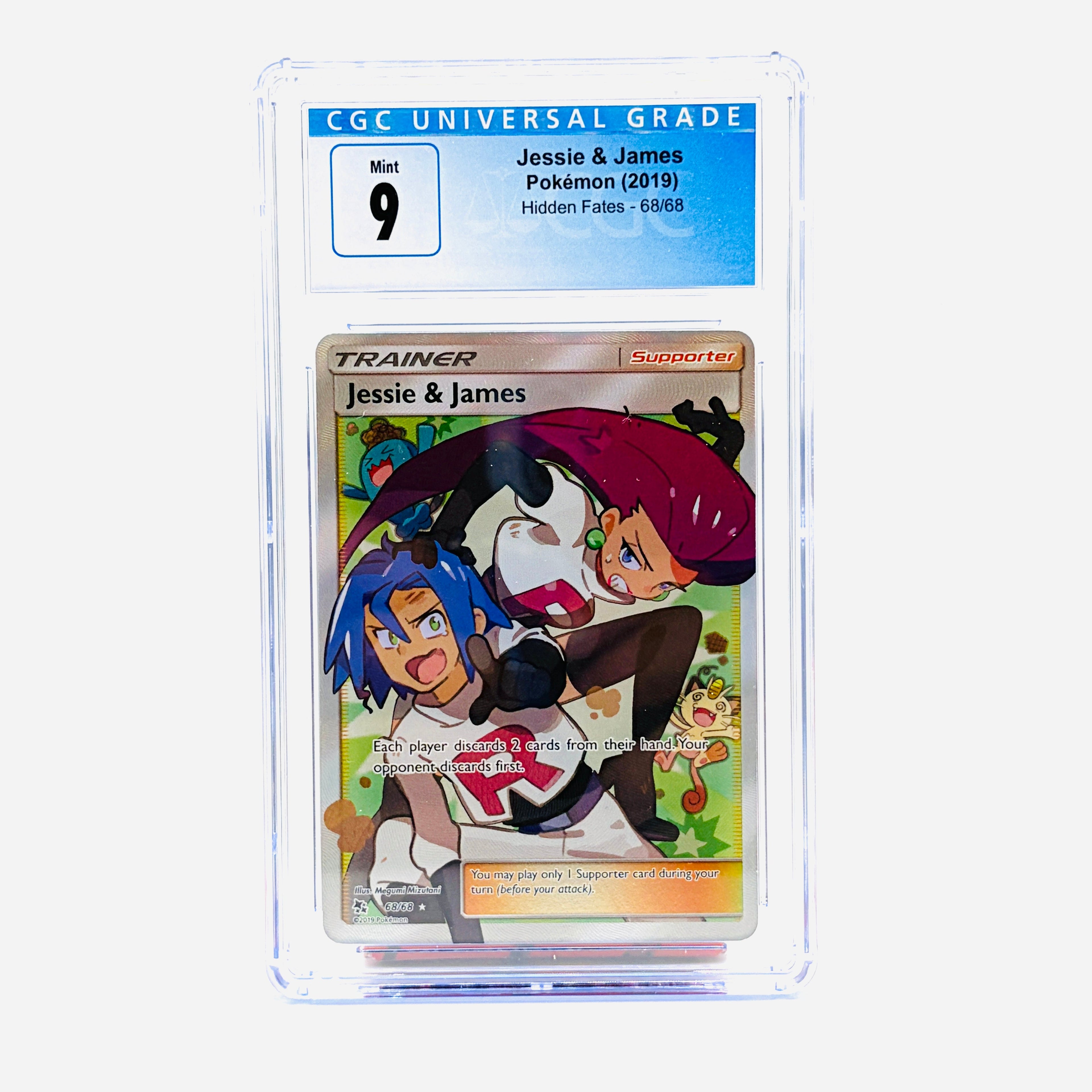CGC 9 Jessie & James Full Art - 2019 Pokemon Hidden Fates