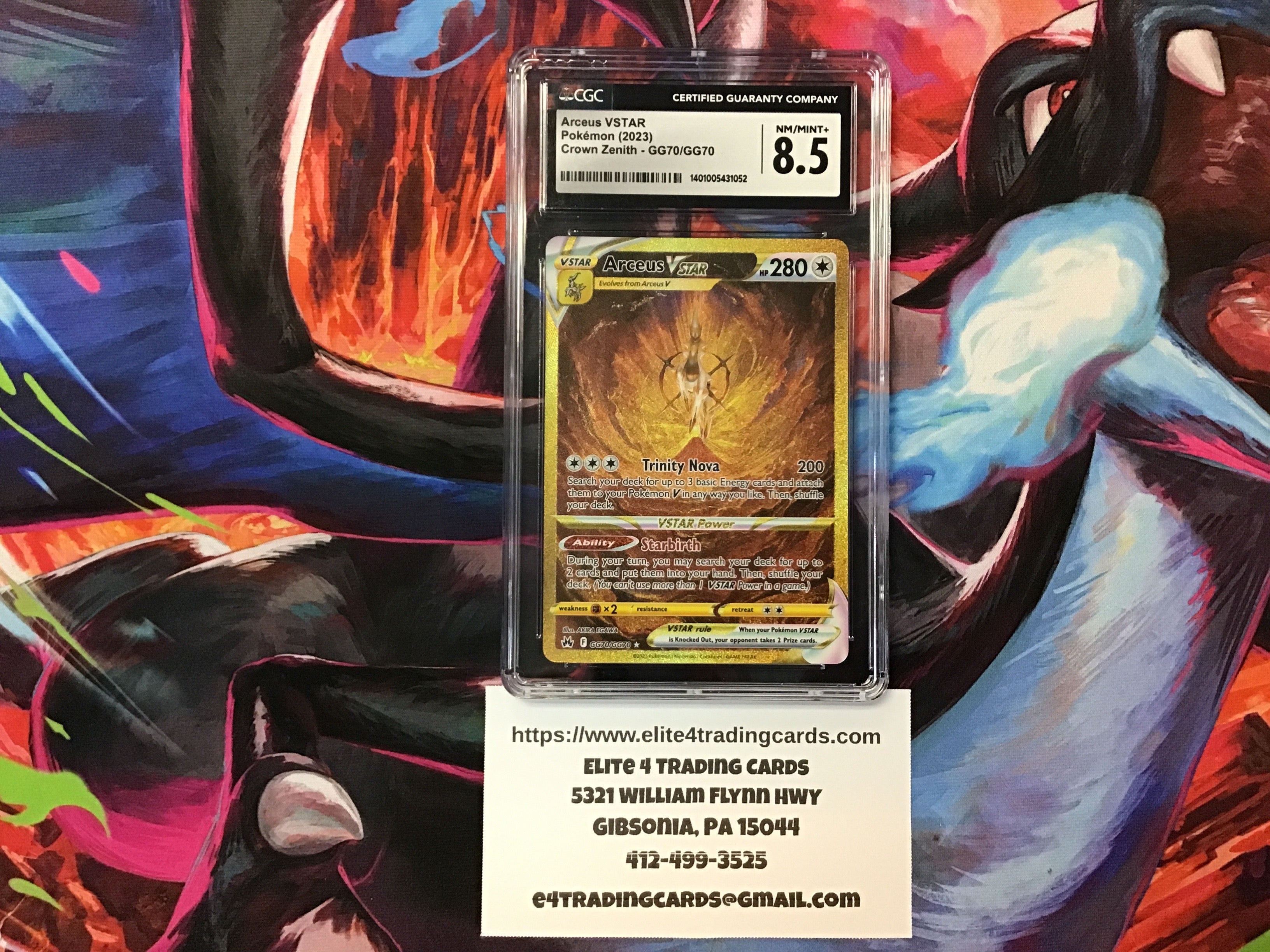 Arceus VSTAR #GG70 Pokemon Crown Zenith (8.5)