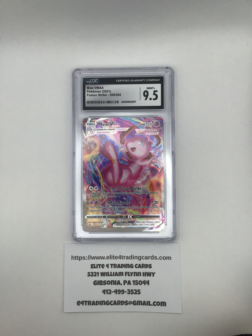 Mew VMAX #269 Pokemon Fusion Strike (CGC 9.5)