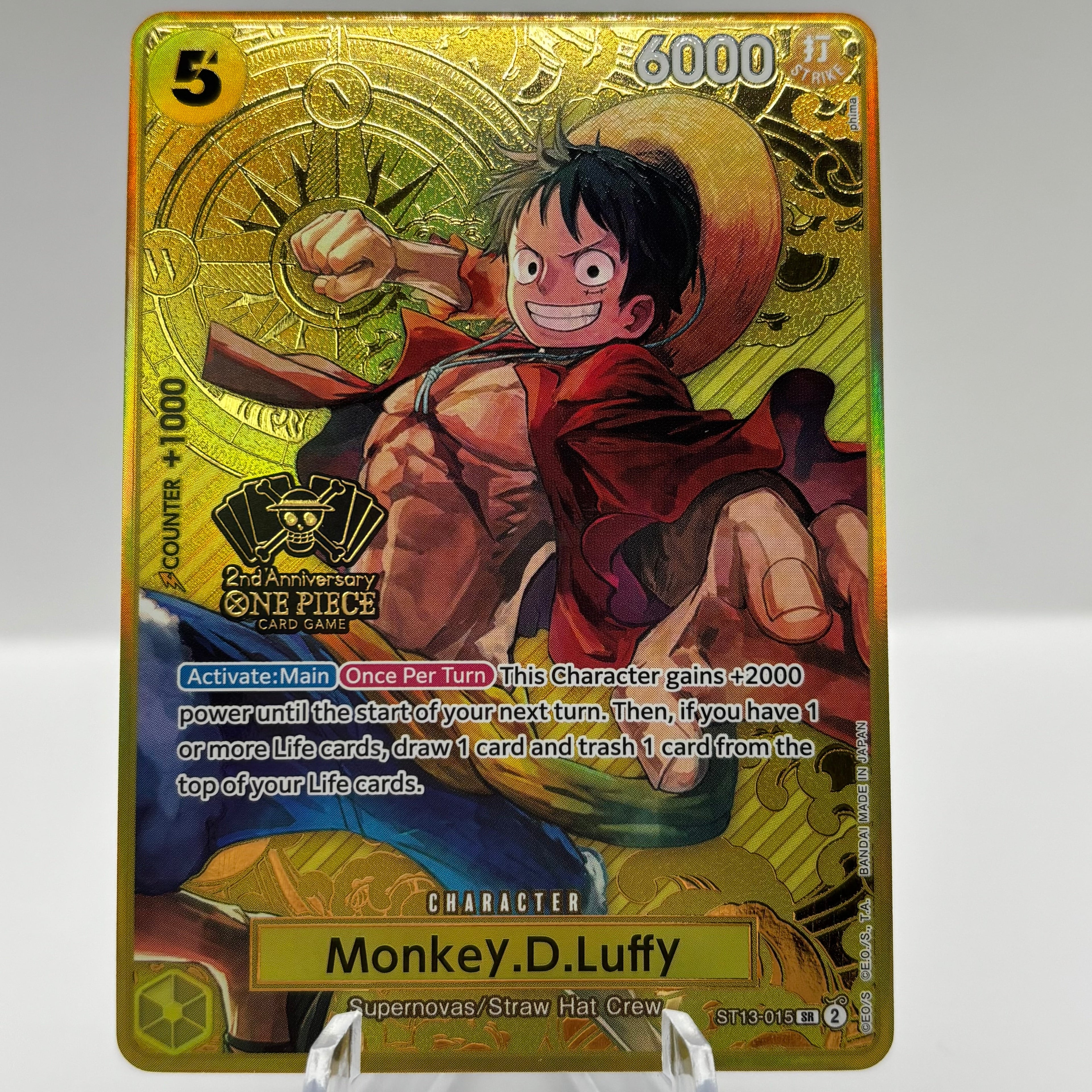 Monkey.D.Luffy (One Piece Japanese Version 2nd Anniversary Set) - One Piece Promotion Cards