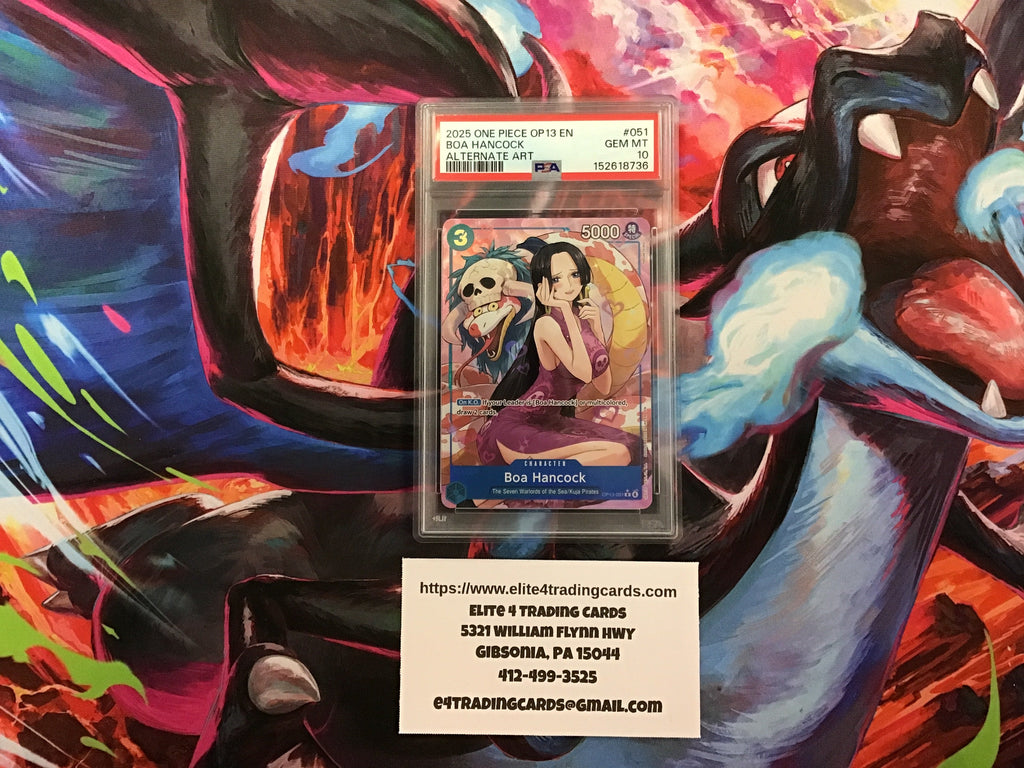 Boa Hancock [Alternate Art] OP13-051 One Piece Carrying on His Will (PSA 10)