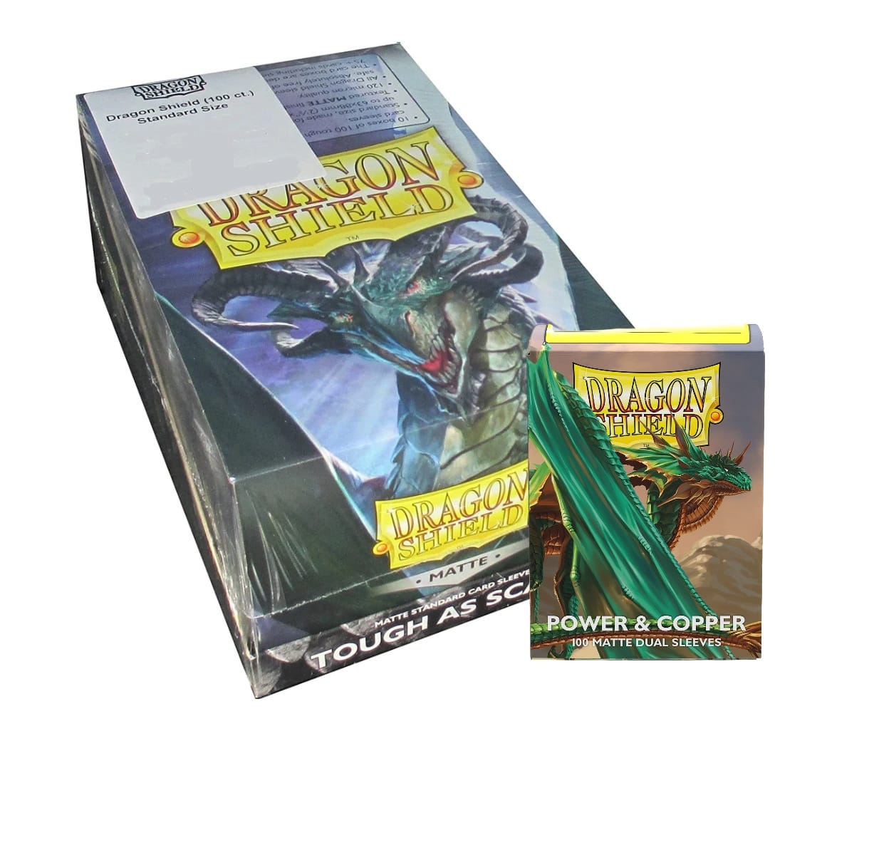 Dragon Shield Matte Dual - Power & Copper [x10] Case Display