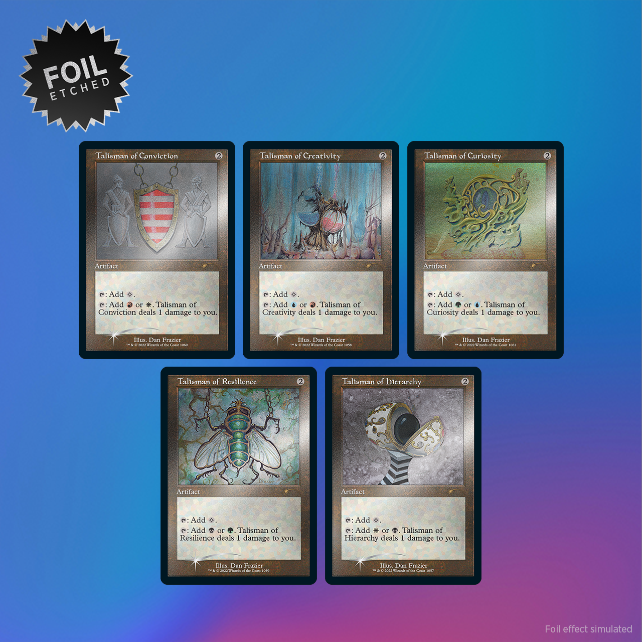 Magic: The Gathering—Secret Lair Drop: Dan Frazier Is Back Again: The Enemy Talismans - Foil Etched Edition