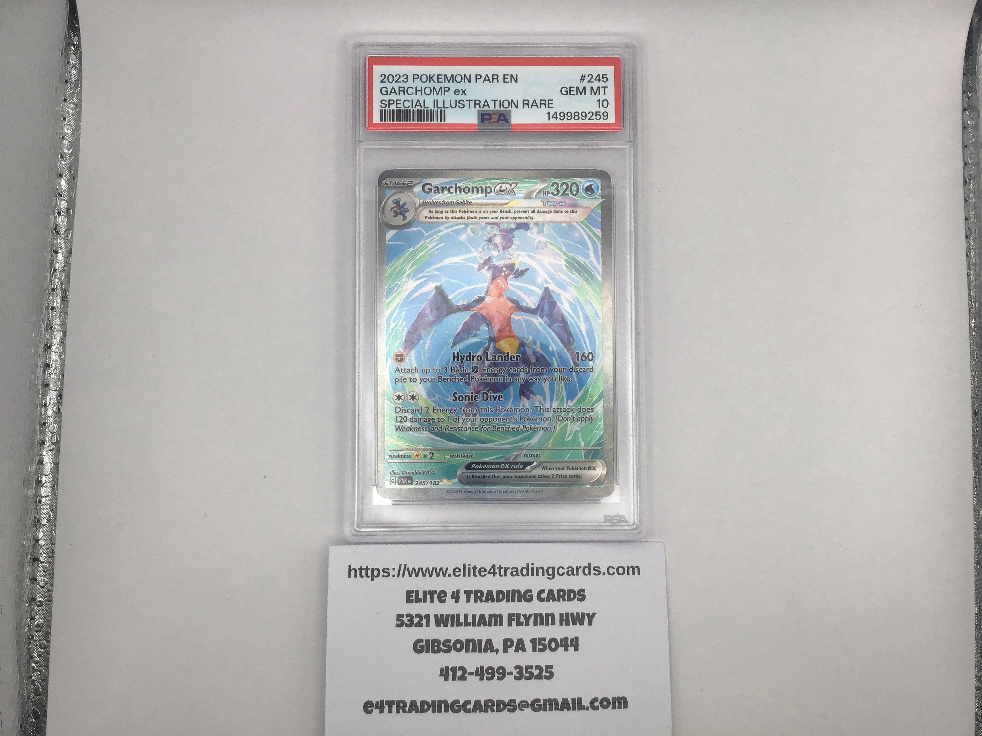 Garchomp ex #245 Pokemon Paradox Rift (PSA 10)