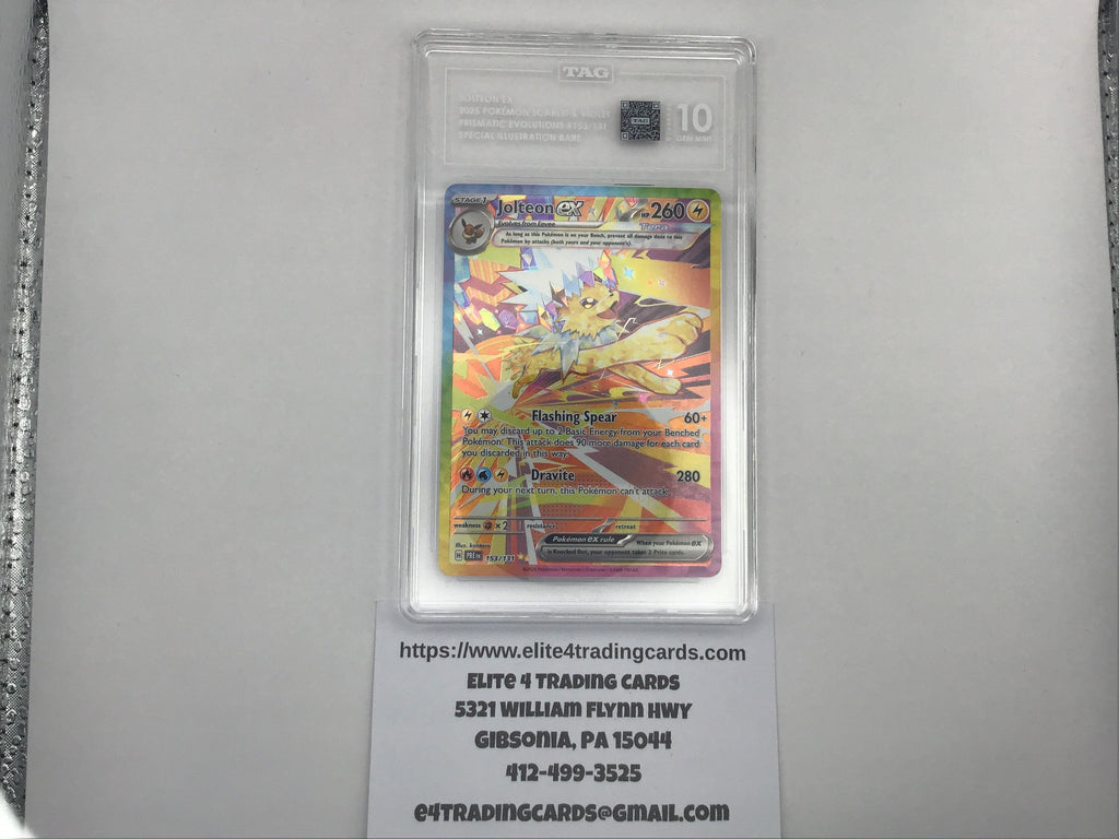 Jolteon ex #153 Pokemon Prismatic Evolutions (TAG 10)