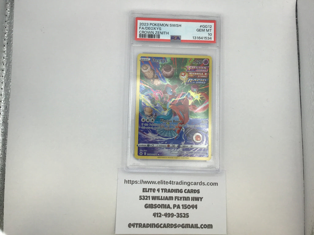 Deoxys #GG12 Pokemon Crown Zenith  (PSA 10)