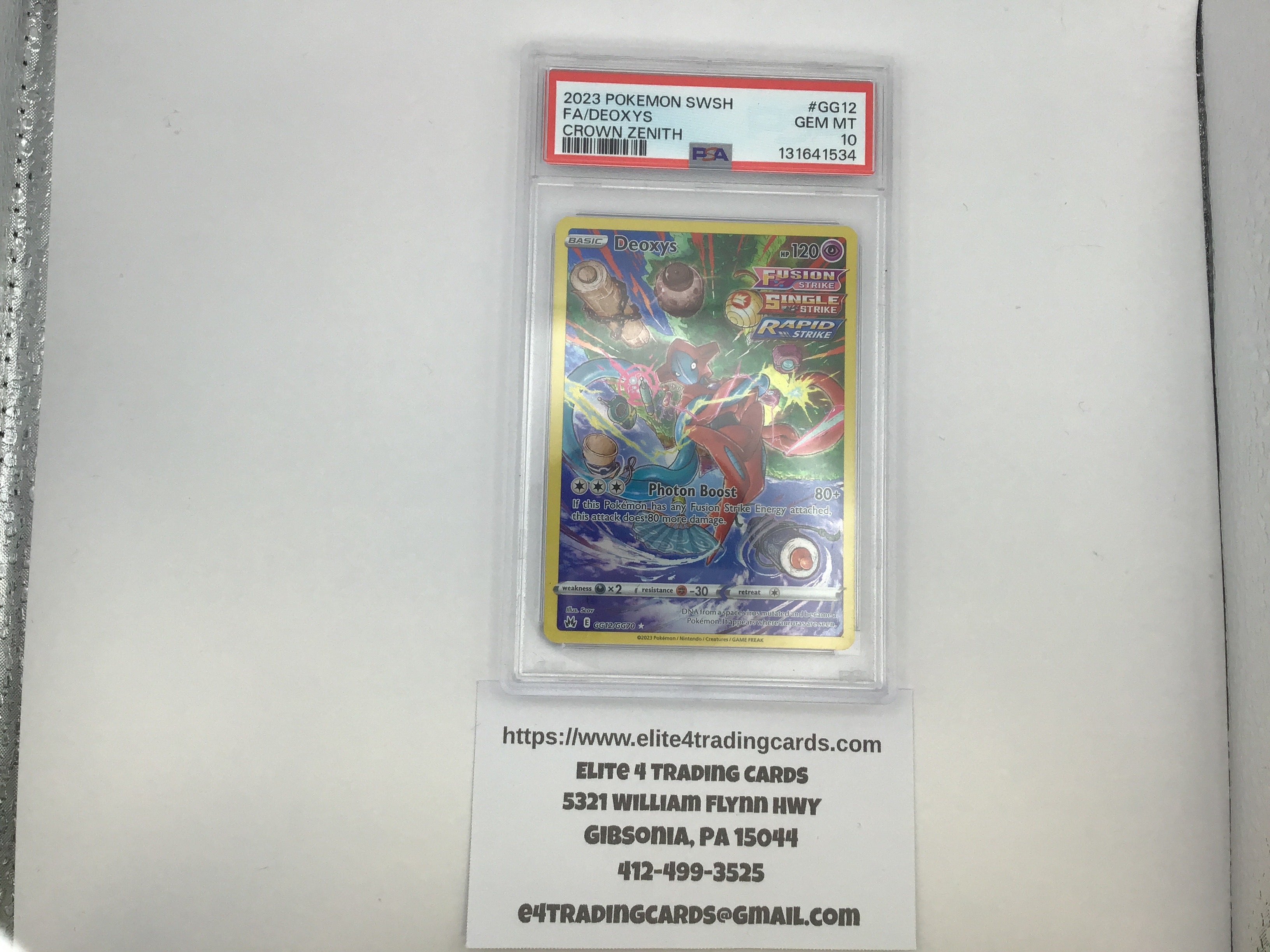 Deoxys #GG12 Pokemon Crown Zenith  (PSA 10)