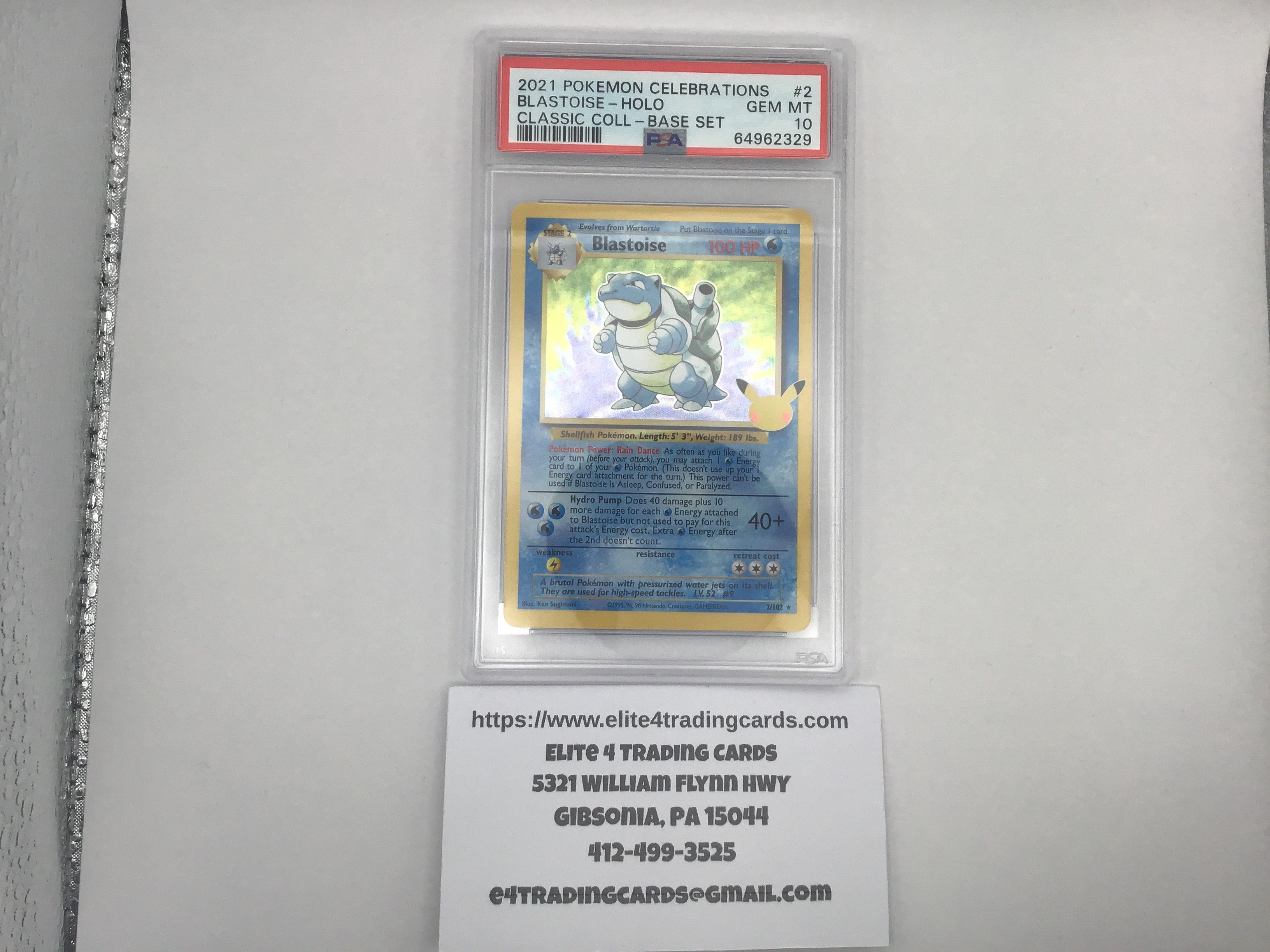 Blastoise #2 Pokemon Celebrations (PSA 10)
