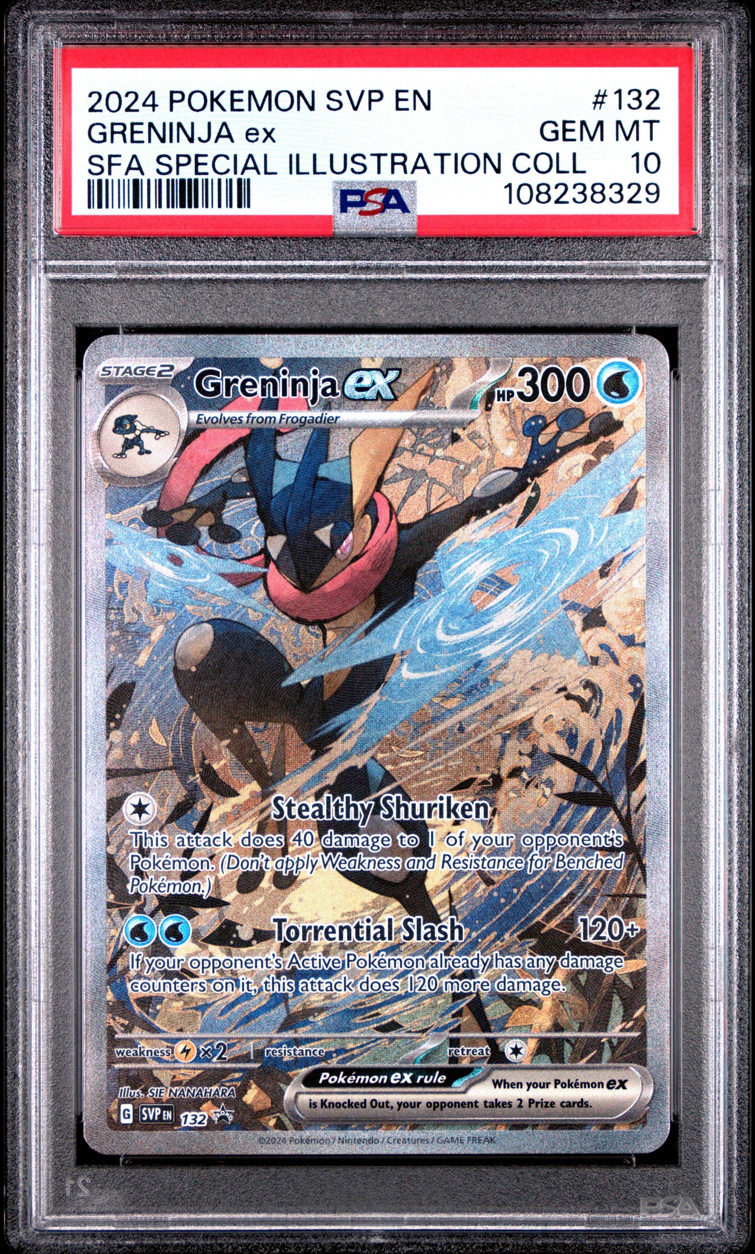 GRENINJA ex SFA SPECIAL ILLUSTRATION COLL 2024 POKEMON SVP EN-SV BLACK STAR PROMO PSA GEM MT 10