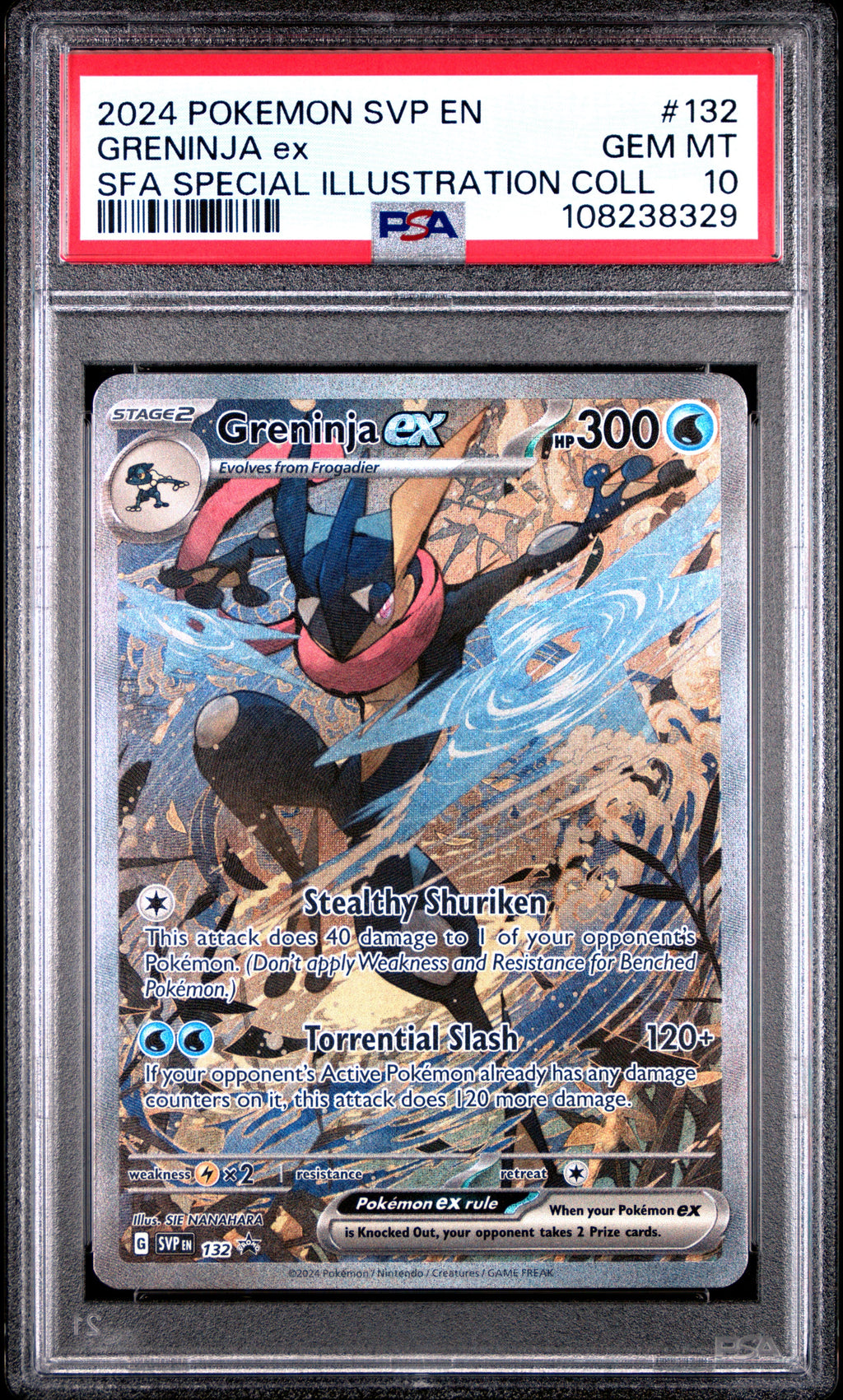 GRENINJA ex SFA SPECIAL ILLUSTRATION COLL 2024 POKEMON SVP EN-SV BLACK STAR PROMO PSA GEM MT 10