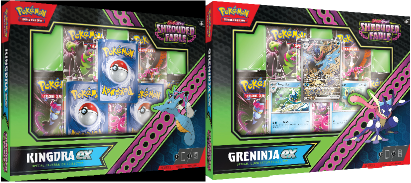 Pokemon Shrouded Fable Kingdra + Greninja EX Box Bundle