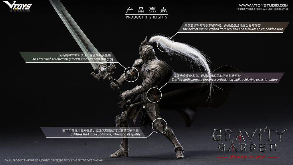 VTOYS GRAVITY GARDEN Series Silver Moon Knight 1/12 Figure JAPAN OFFICIAL