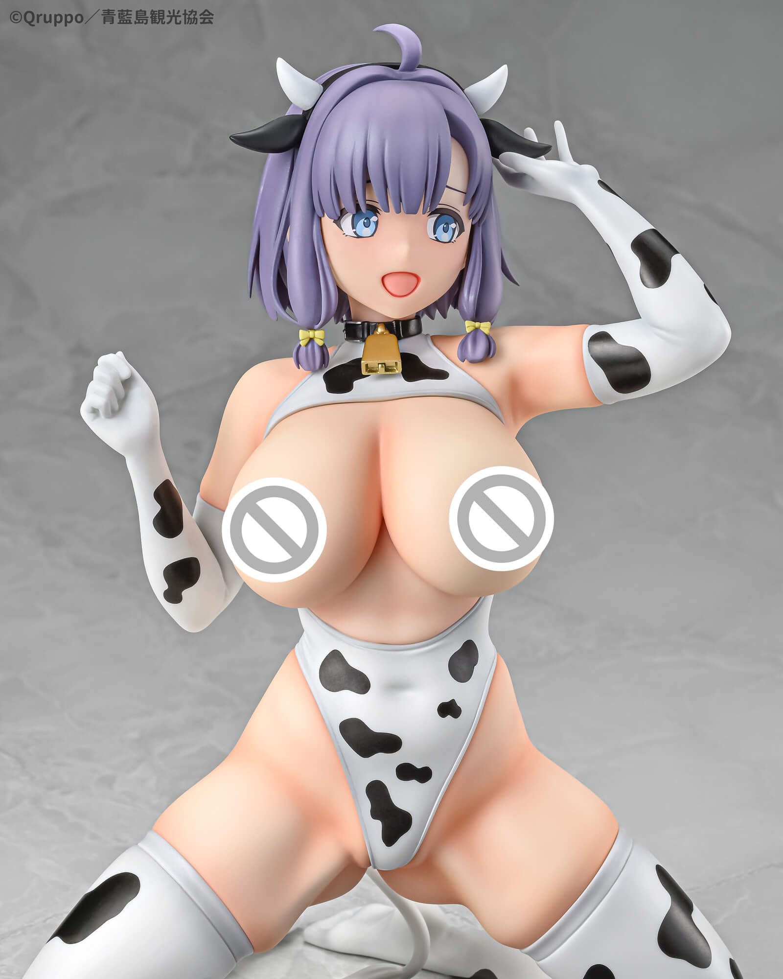 Q-six Nukitashi THE ANIMATION Misaki Hotori Cow Pattern Costume 1/5 Figure JAPAN