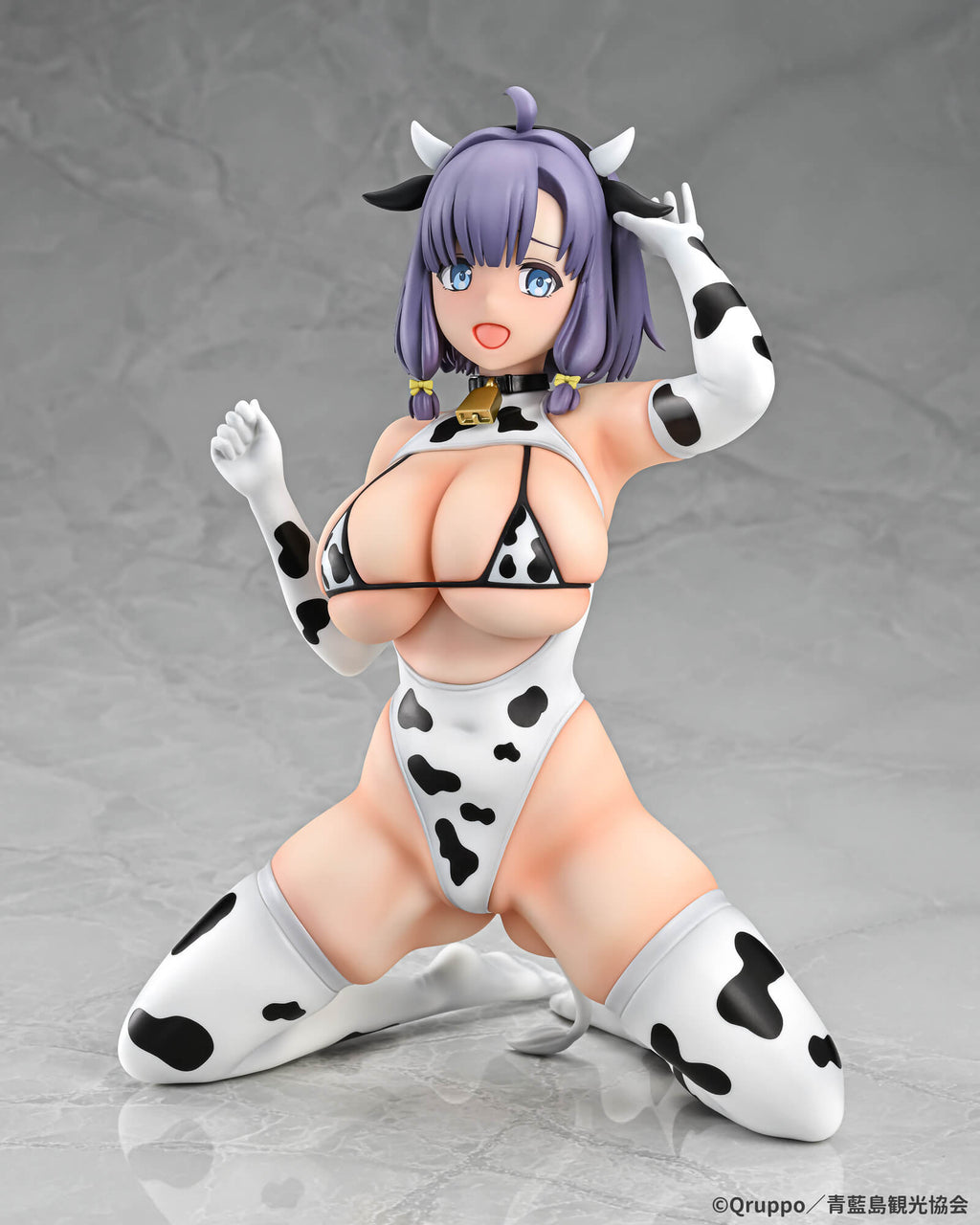 Q-six Nukitashi THE ANIMATION Misaki Hotori Cow Pattern Costume 1/5 Figure JAPAN