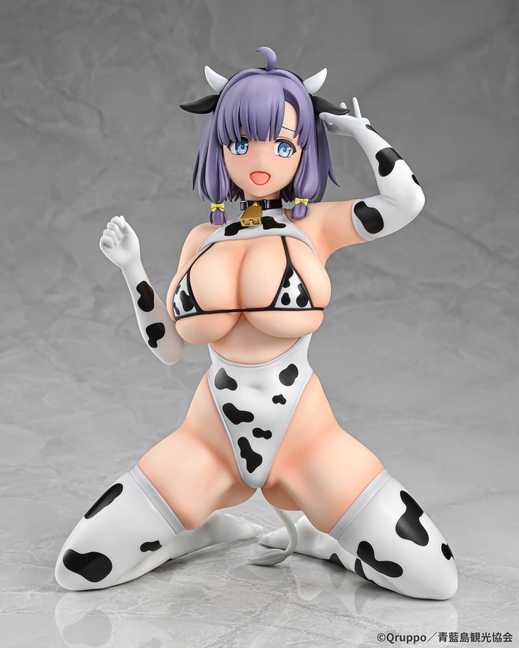 Q-six Nukitashi THE ANIMATION Misaki Hotori Cow Pattern Costume 1/5 Figure JAPAN