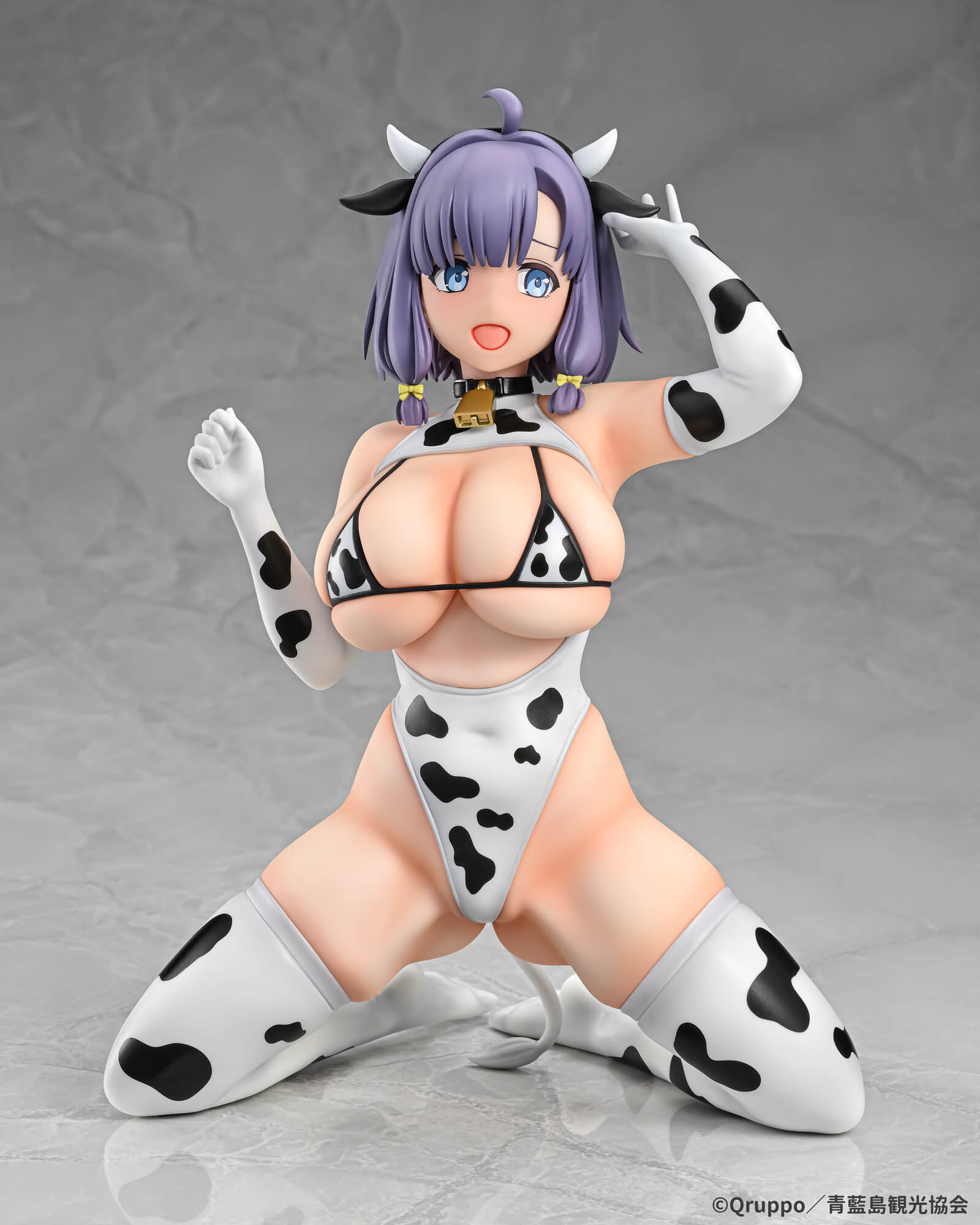 Q-six Nukitashi THE ANIMATION Misaki Hotori Cow Pattern Costume 1/5 Figure JAPAN