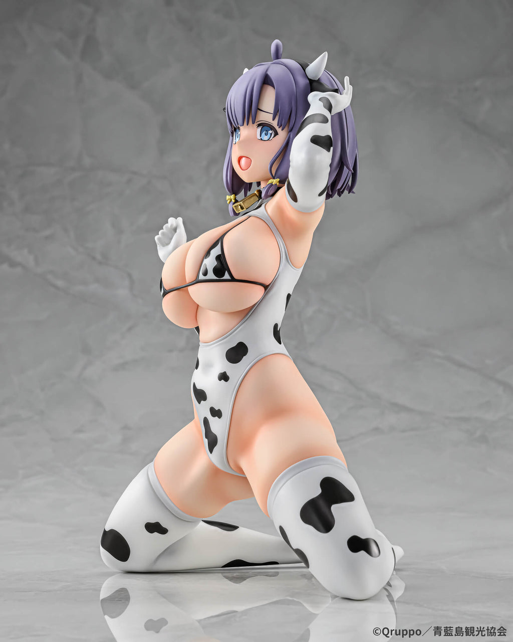 Q-six Nukitashi THE ANIMATION Misaki Hotori Cow Pattern Costume 1/5 Figure JAPAN